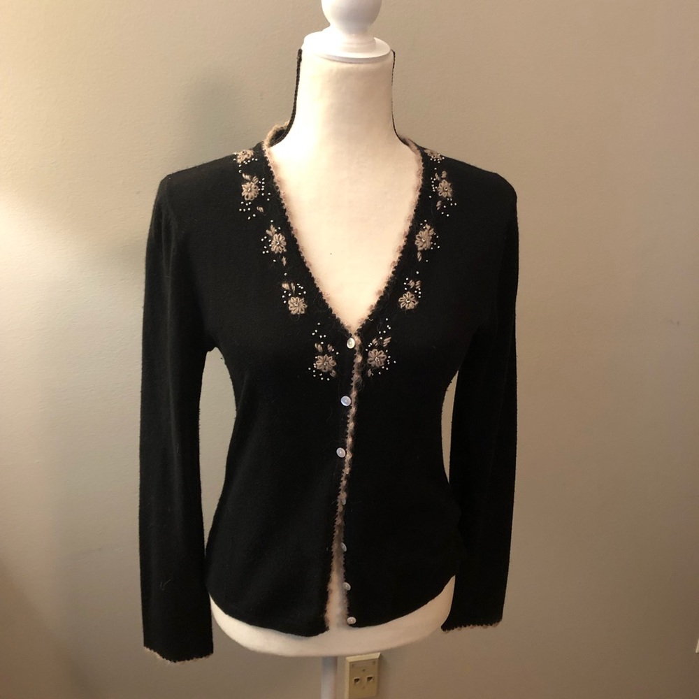 Tessuto black cardigan, S